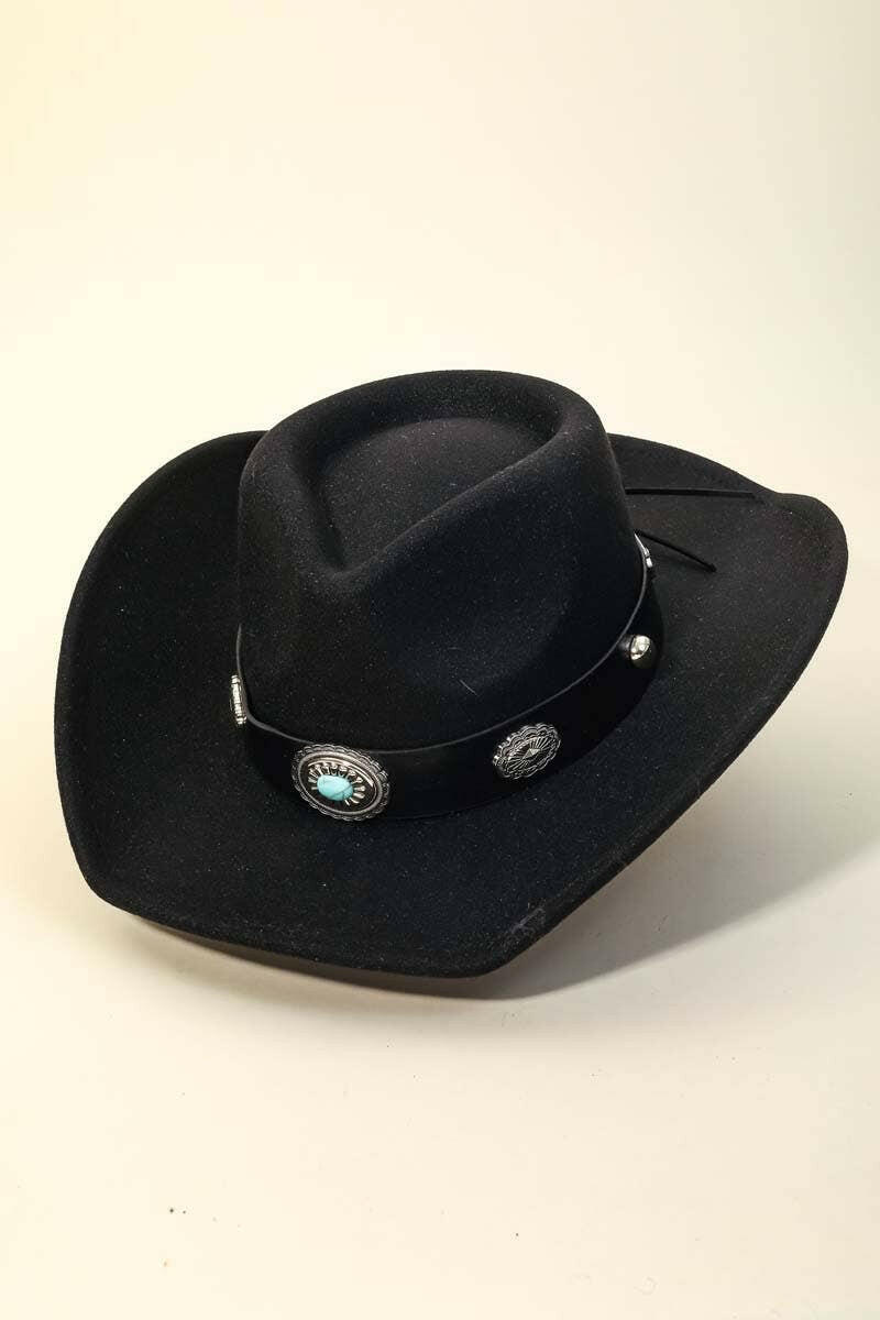 Boho Disc Strap Faux Suede Cowboy Hat - Image 8