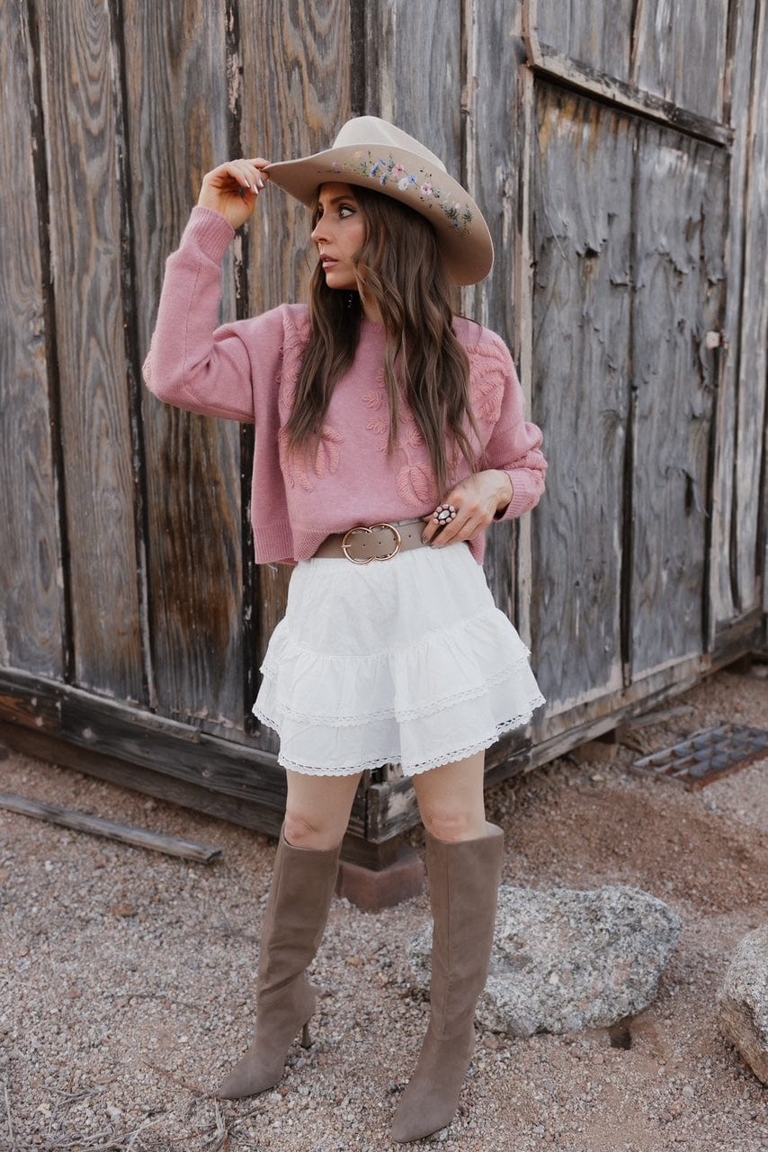 Tan Wildflower Cowboy Wool Hat - Image 16