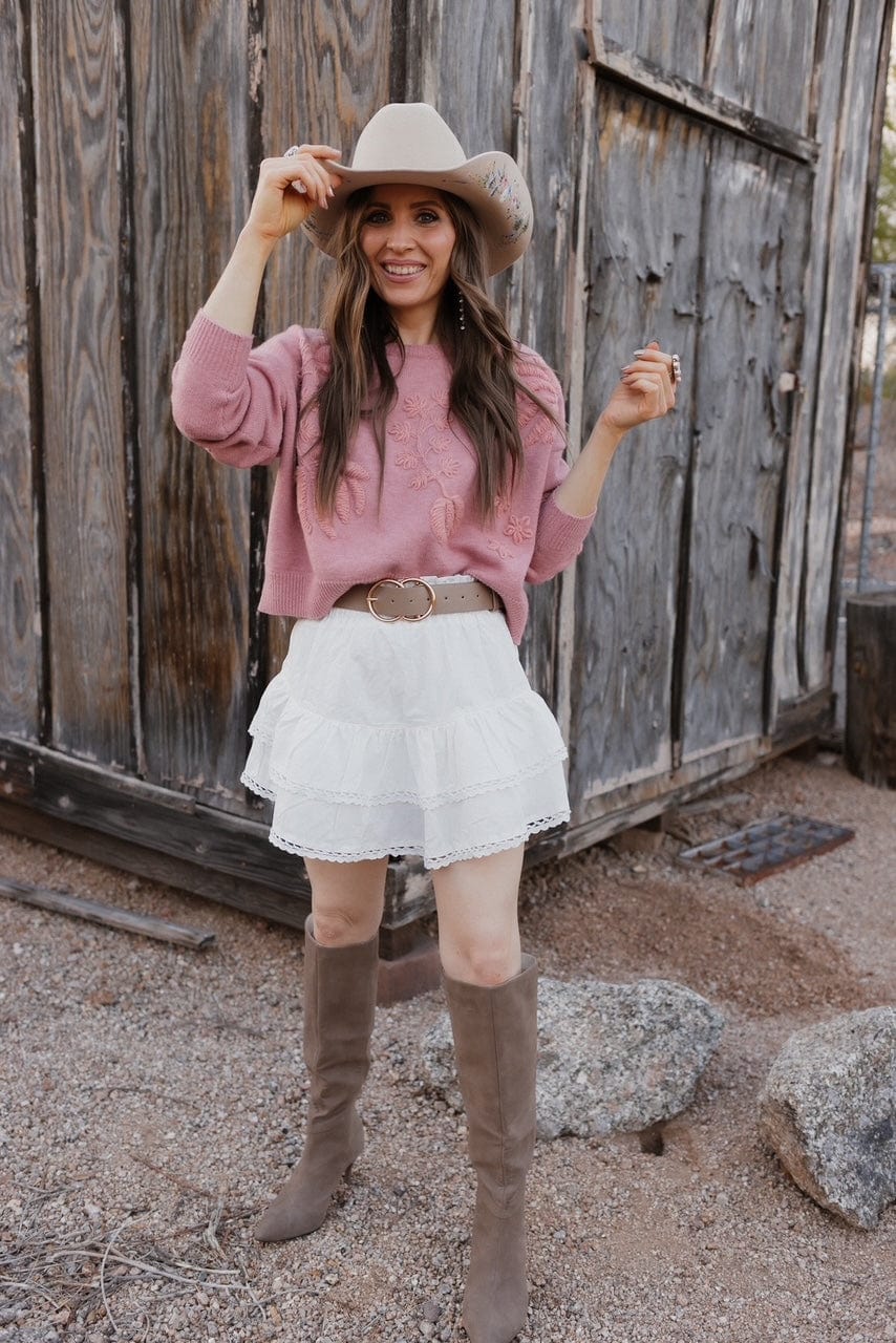 Tan Wildflower Cowboy Wool Hat - Image 17
