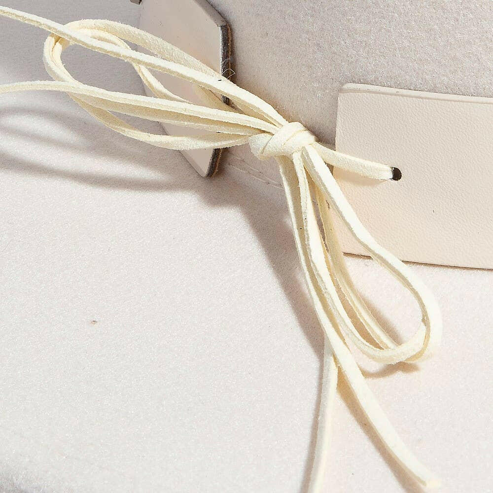 Boho Disc Strap Faux Suede Cowboy Hat - Image 6