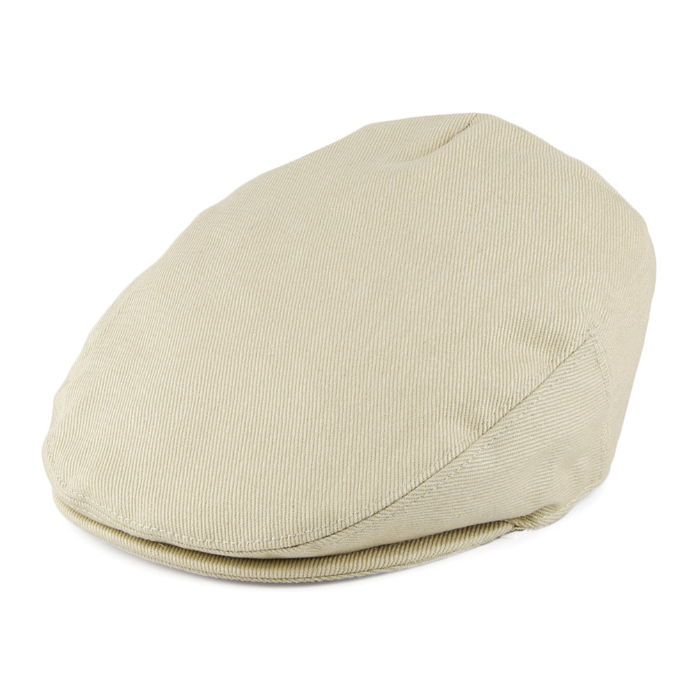 Beige Kids Cotton Flat Cap