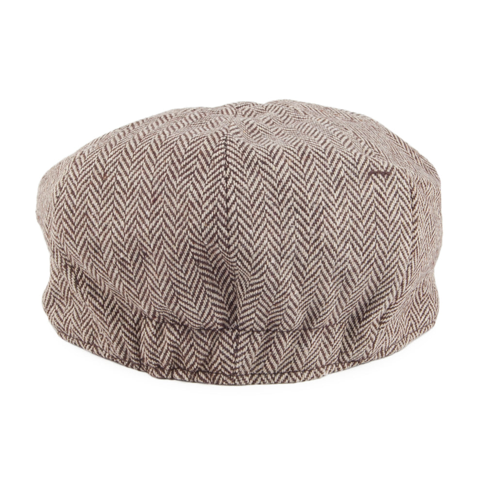 Brown Baby Herringbone Newsboy Cap - Image 4