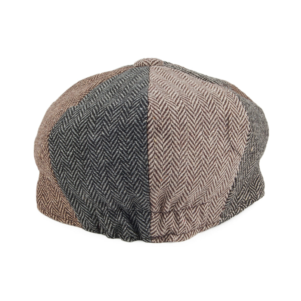 Multi-Coloured Baby Herringbone Patch Newsboy Cap - Image 4