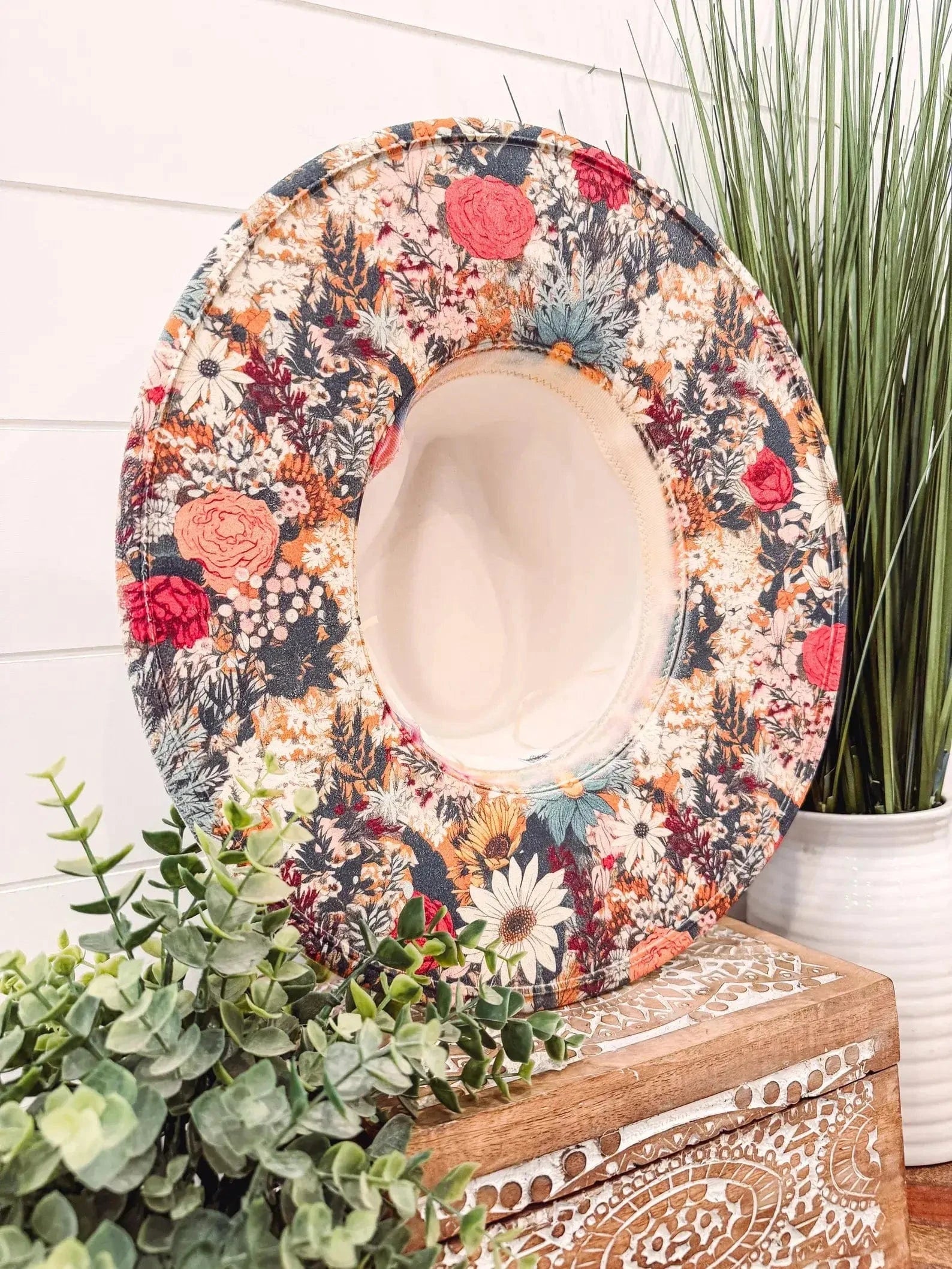 Printed Floral Boho Western Hat - Image 2