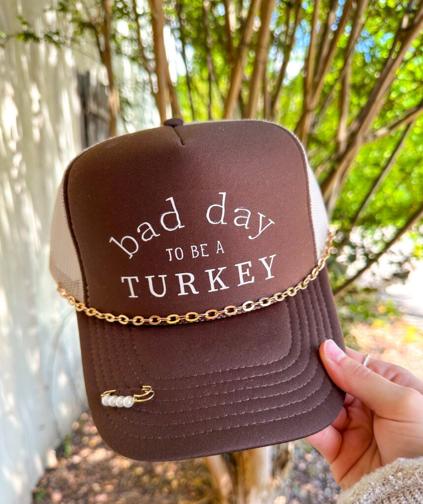 Brown and Tan Turkey Graphic Trucker Hat