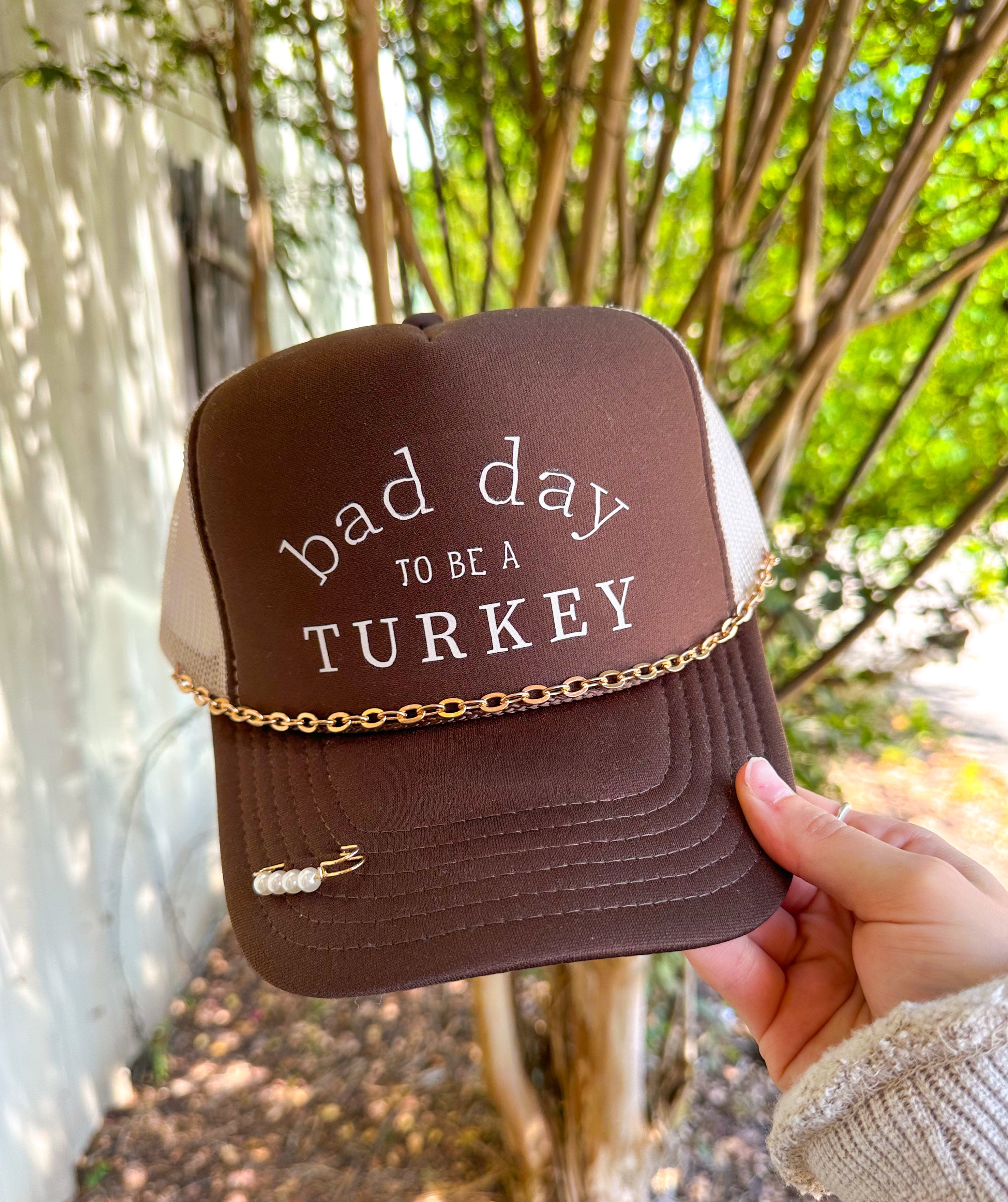 Brown and Tan Turkey Graphic Trucker Hat - Image 2