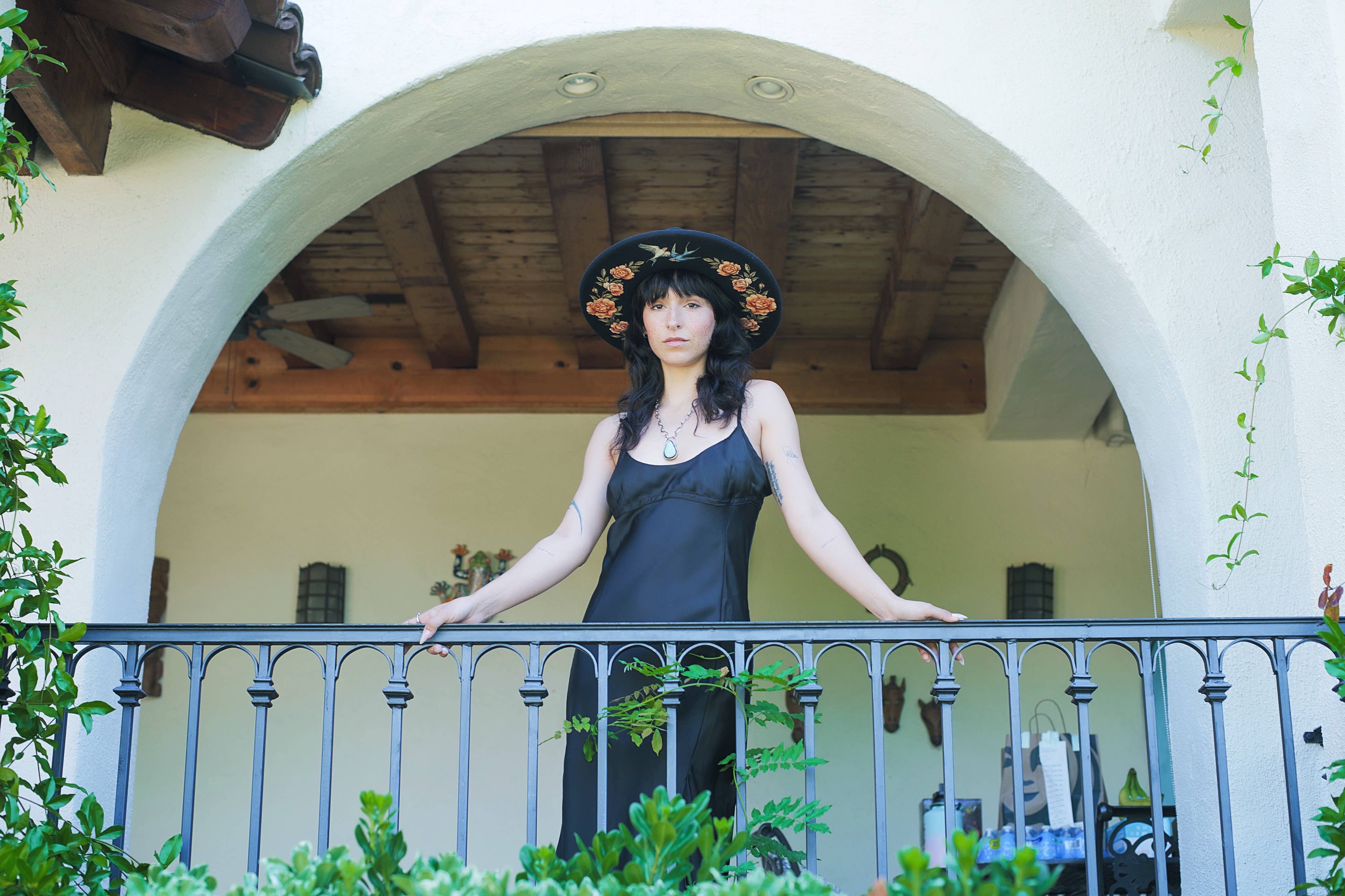 Botanical Artwork Western Wool Hat - Image 3