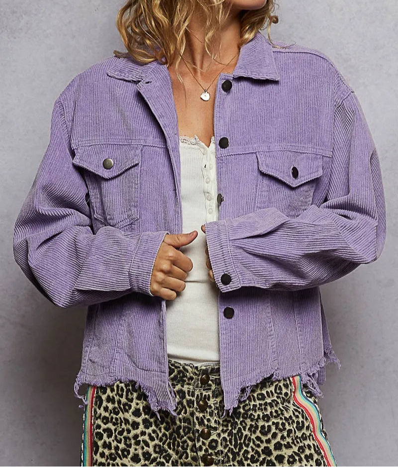 Button-Down Corduroy Trucker Jacket