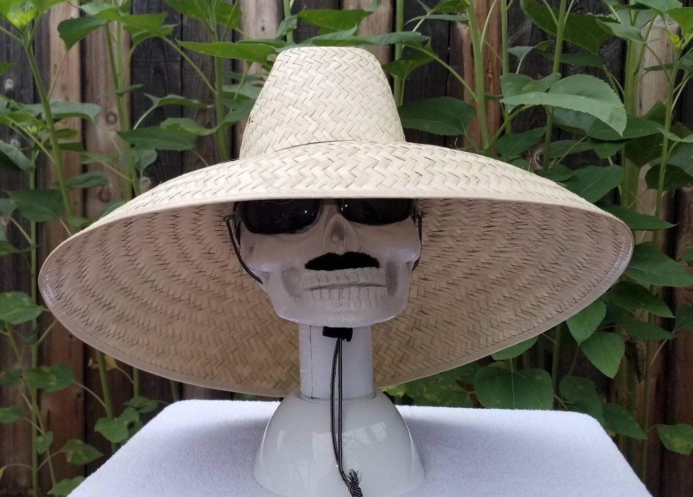 Jumbo Natural Straw Hat, Maximum Sun Protection! Large Brim 7" inches, size 60cm. or 24" inches, natural Grown, handwoven and made in Mexico - Image 11