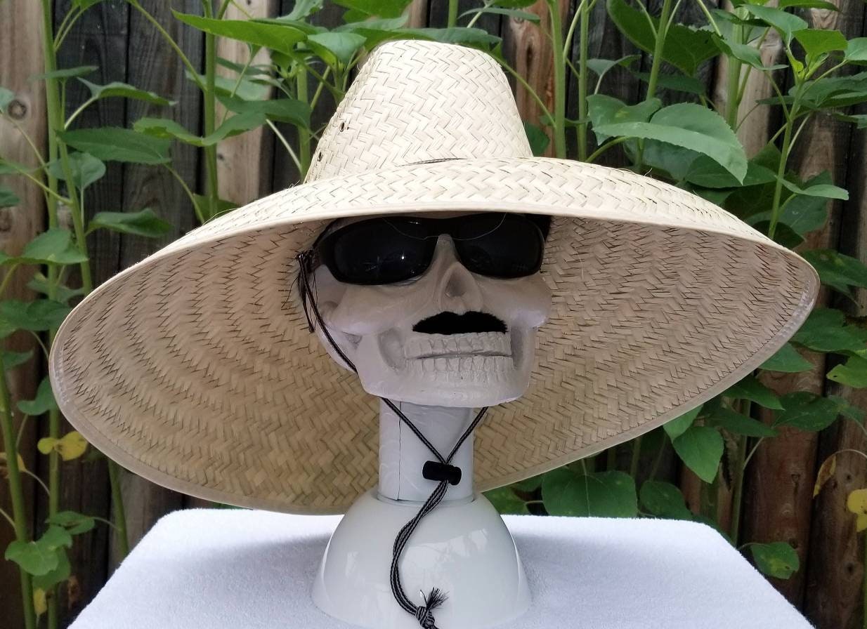 Jumbo Natural Straw Hat, Maximum Sun Protection! Large Brim 7" inches, size 60cm. or 24" inches, natural Grown, handwoven and made in Mexico - Image 10