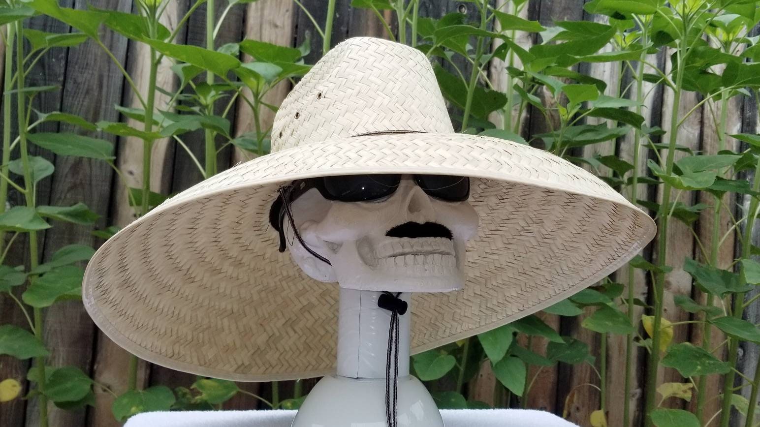 Jumbo Natural Straw Hat, Maximum Sun Protection! Large Brim 7" inches, size 60cm. or 24" inches, natural Grown, handwoven and made in Mexico - Image 12