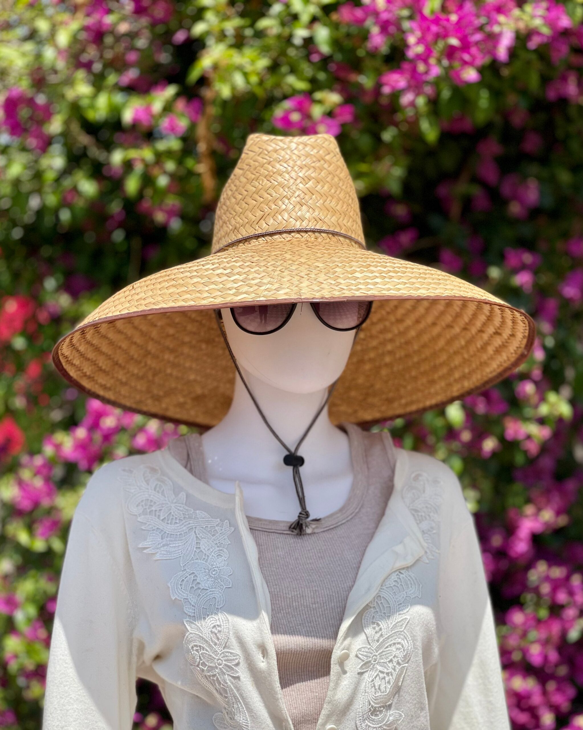 Sizzling Summer Sale! 2 Straw Hats Maximum Sun Protection! 1 Jumbo straw hat and 1 Ventilated gardening straw hat, UNISEX HATS! all Natural - Image 4