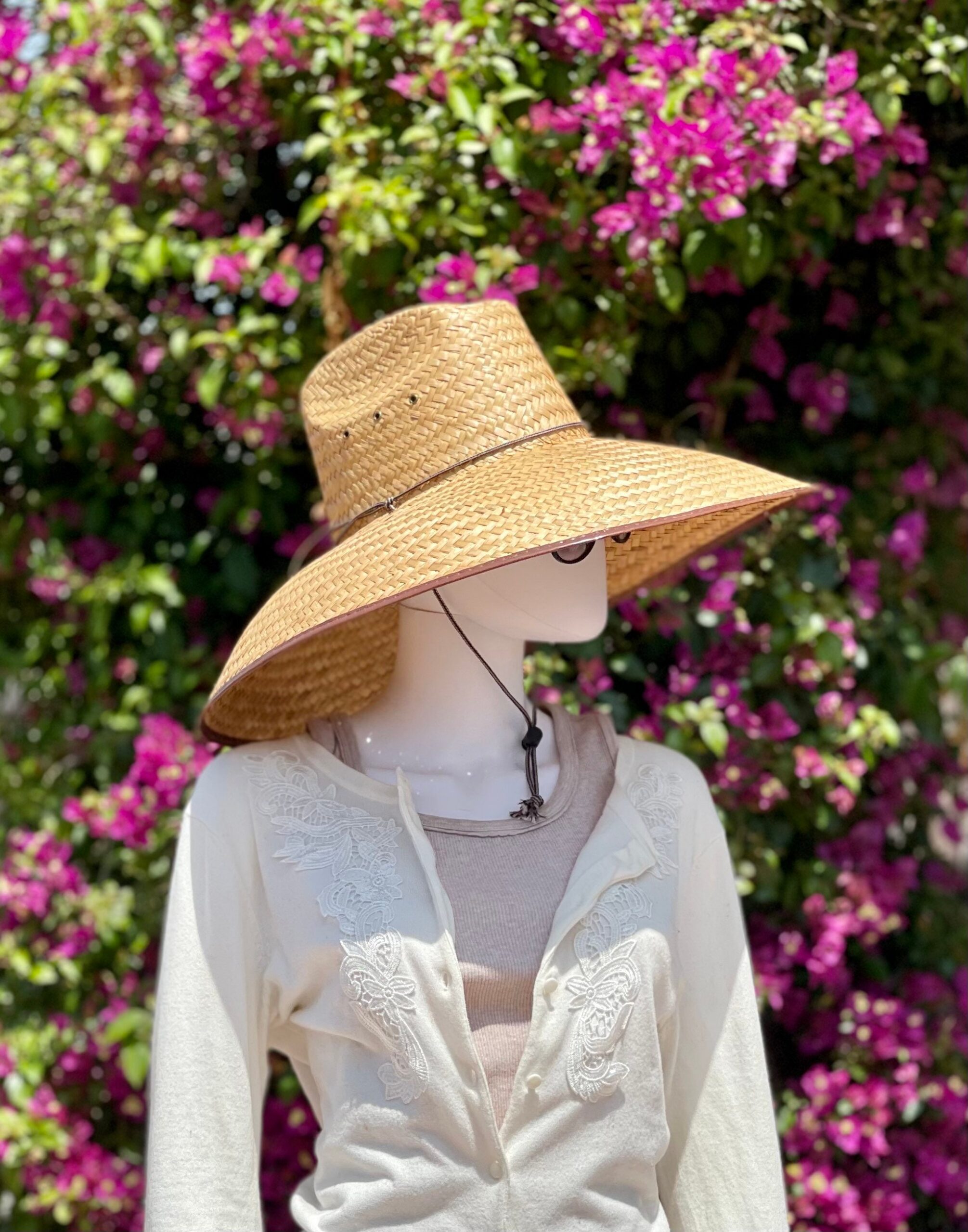 Sizzling Summer Sale! 2 Straw Hats Maximum Sun Protection! 1 Jumbo straw hat and 1 Ventilated gardening straw hat, UNISEX HATS! all Natural - Image 6