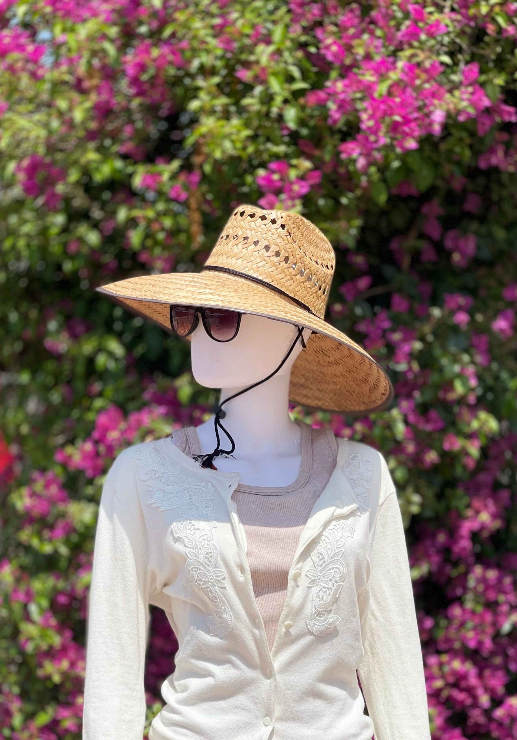 Fishermen/Gardening Brn. Straw VENTILATED!! hat with Adjustable strap, great for any activity under the sun, A must have!! brim size 5.3/4" - Image 4