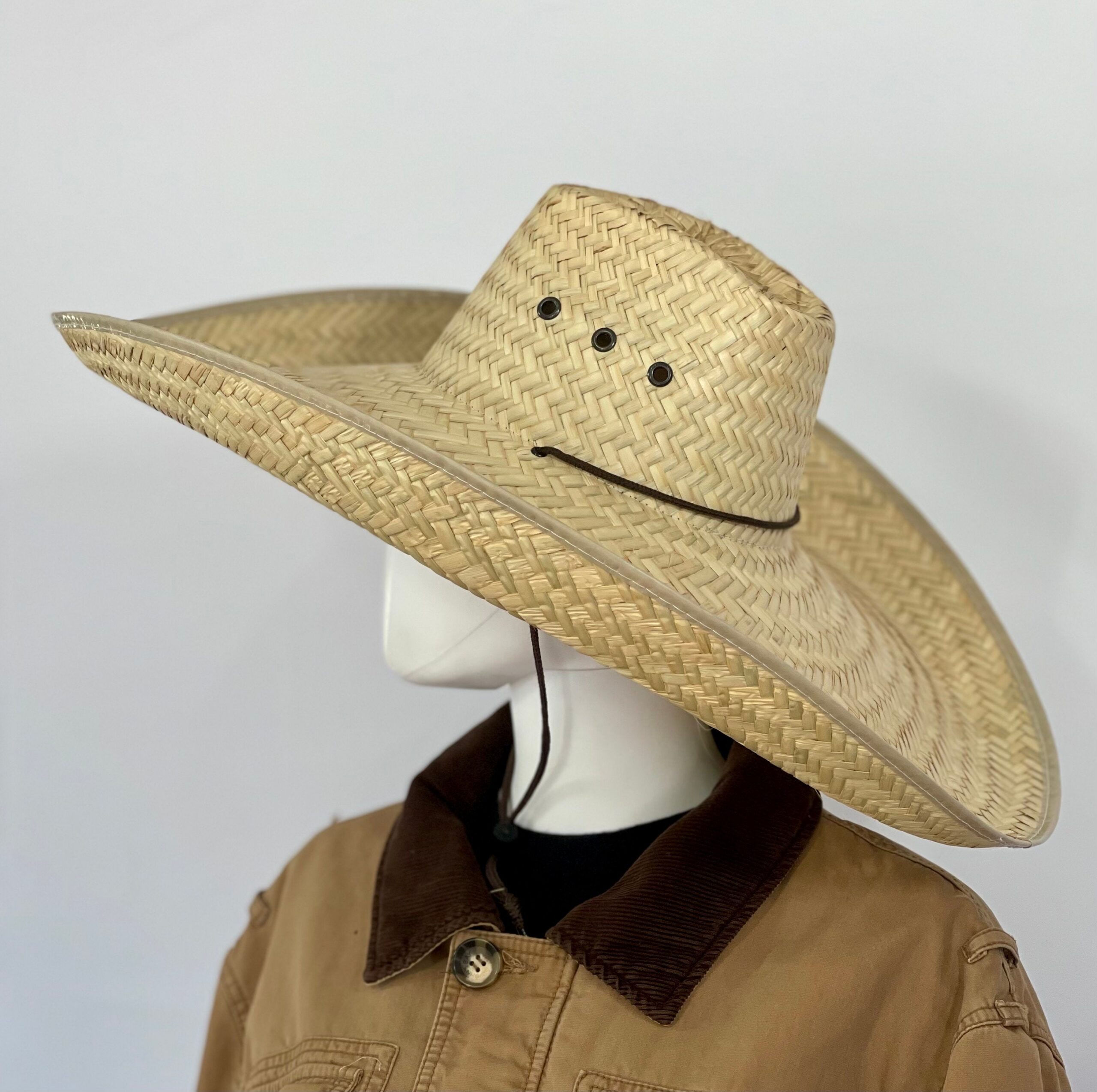 Grande Mega Ranchero Straw Hat, NATURAL Brim size about 7.50” in. inside circumference about 23.25” in. overall hat size about 23.5”x22” in - Image 6