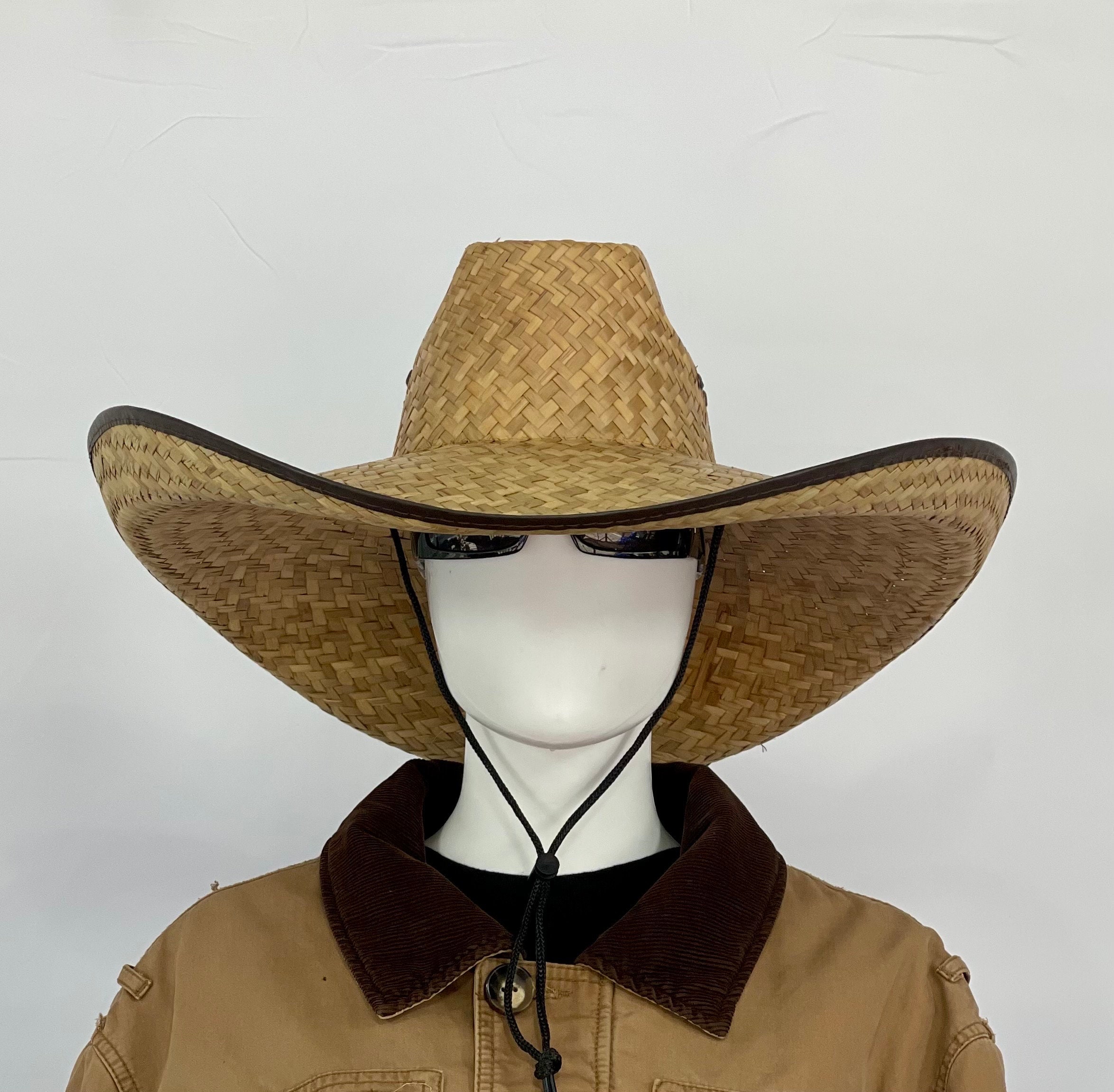 Grande Mega Ranchero Straw Hat brown Brim size about 7.50” in. inside circumference 23" - 23.25”in. overall hat size about 23.5”x22” inches. - Image 10