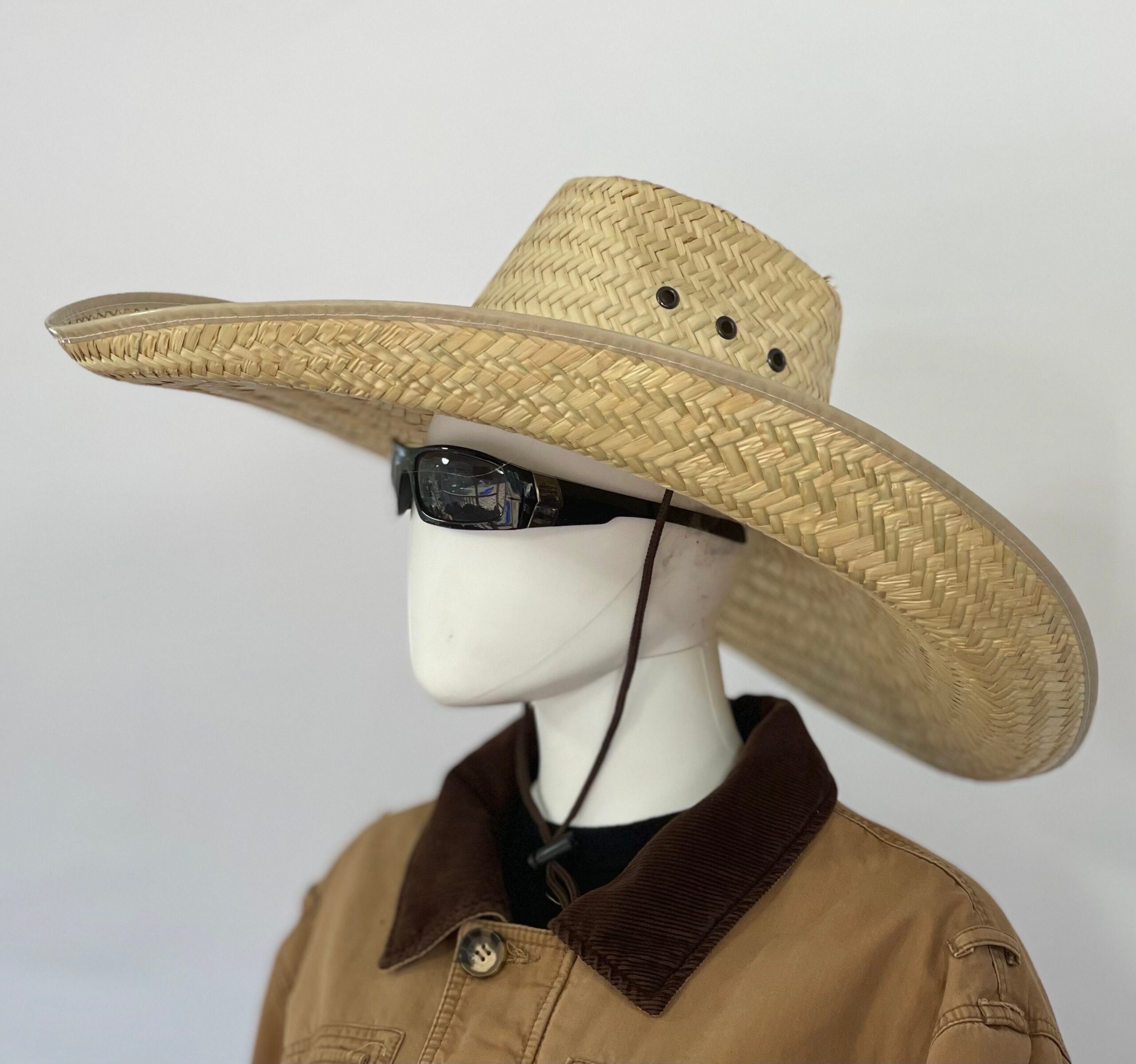 Grande Mega Ranchero Straw Hat, NATURAL Brim size about 7.50” in. inside circumference about 23.25” in. overall hat size about 23.5”x22” in - Image 7