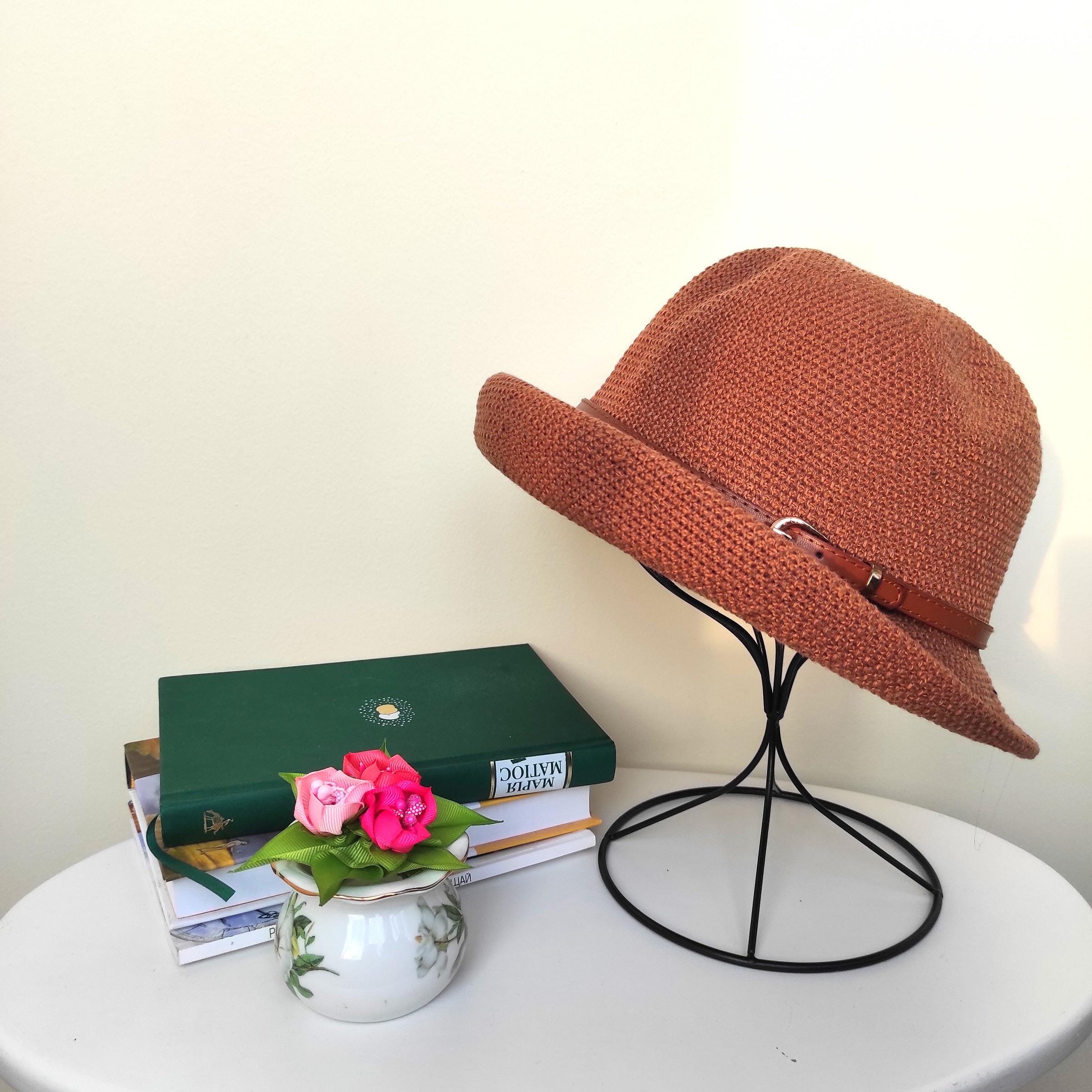 Cloche Hat Women, Summer Bowler Hat for Women, Fedora Hat Women, Rolled Brim Hat, Foldable Cotton Straw Mesh Hat, Summer Gift for Her - Image 6