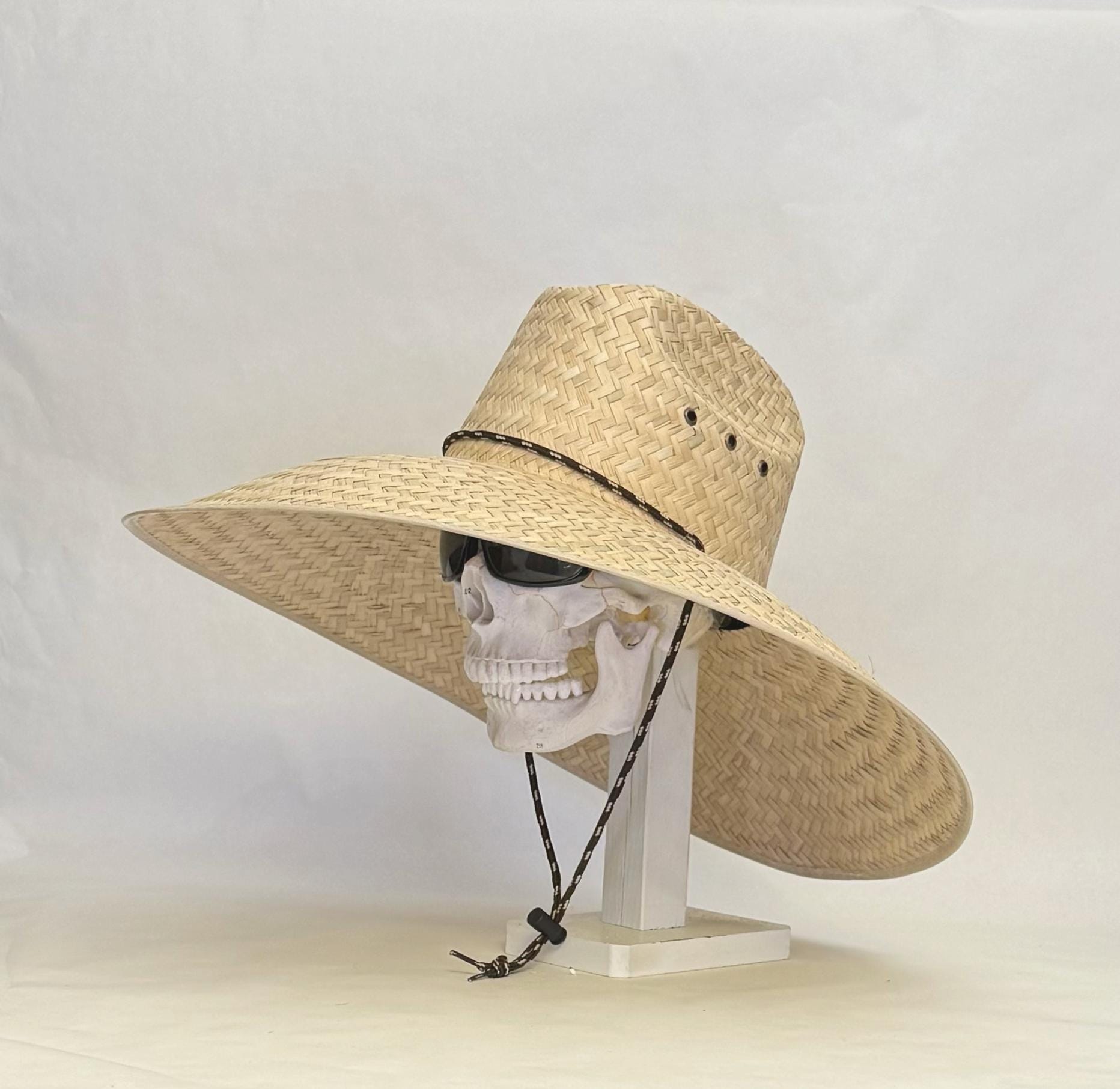 Jumbo Natural Straw Hat, Maximum Sun Protection! Large Brim 7" inches, size 60cm. or 24" inches, natural Grown, handwoven and made in Mexico - Image 5