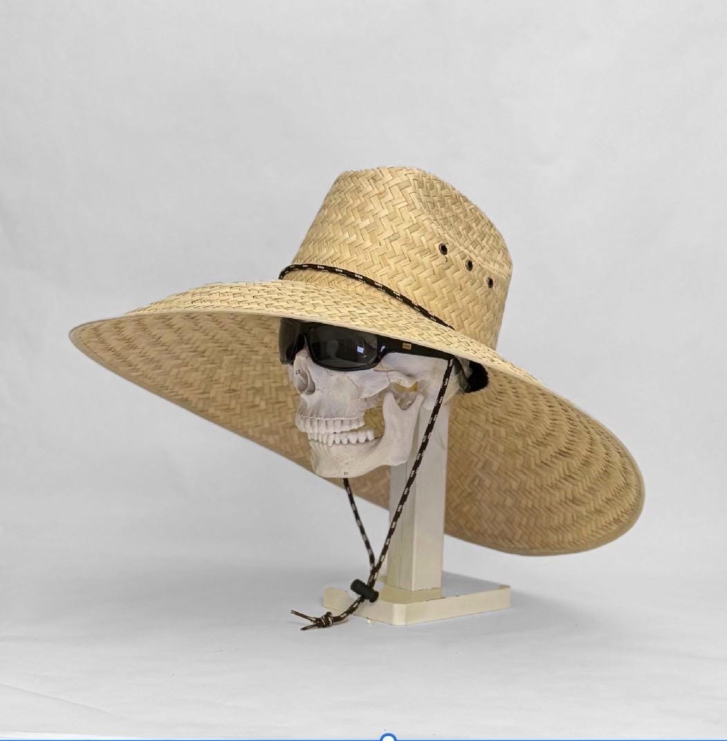 Jumbo Natural Straw Hat, Maximum Sun Protection! Large Brim 7" inches, size 60cm. or 24" inches, natural Grown, handwoven and made in Mexico - Image 4