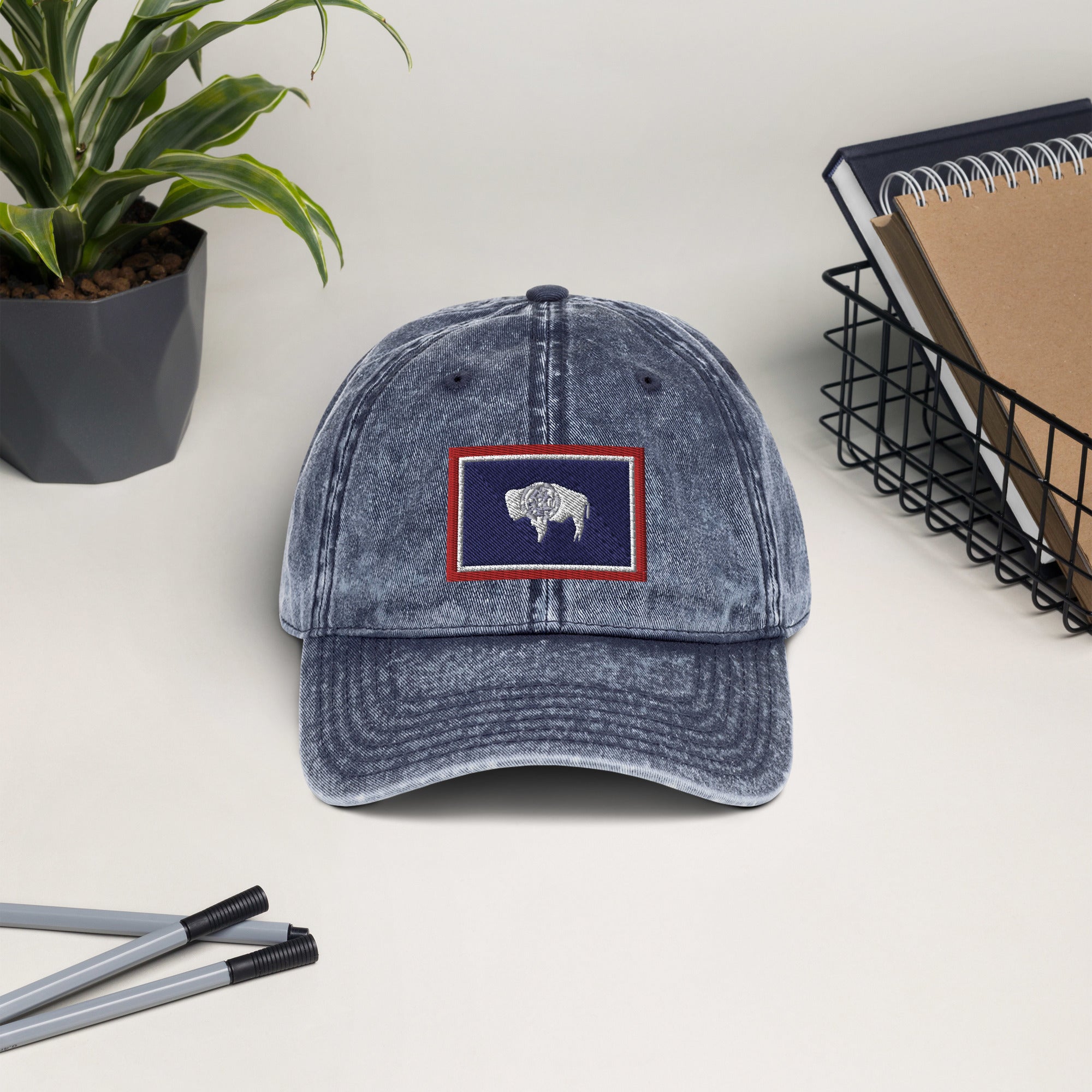 Wyoming Flag Vintage Cotton Twill Cap